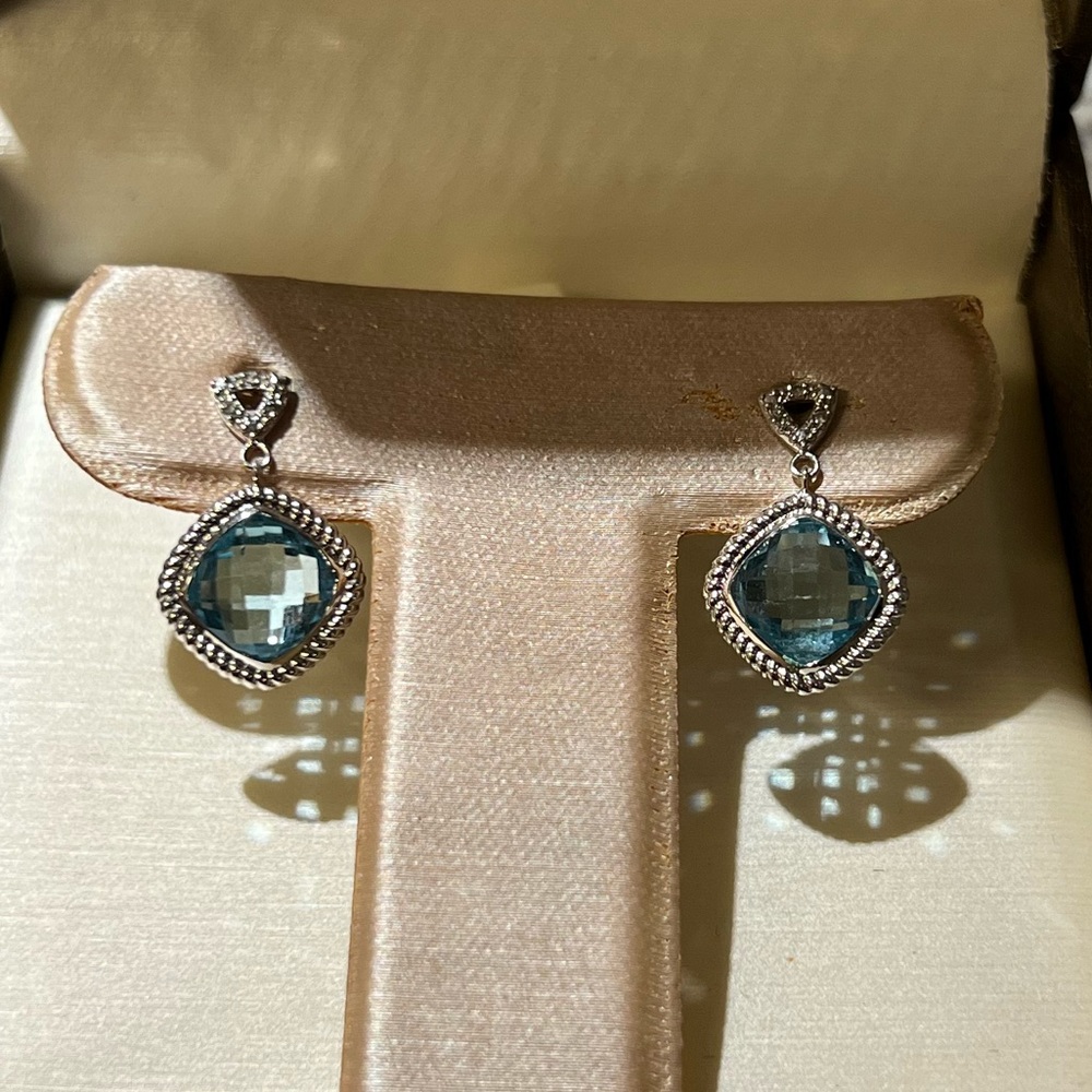 Elegance by Cora Earrings with diamond accents